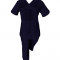 Costum Medical Pe Stil cu Elastan, Bluemarin, Model Sanda - 4XL, 4XL