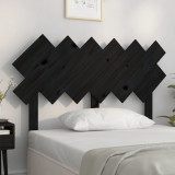 VidaXL Tăblie de pat, negru, 122,5x3x80,5 cm, lemn masiv de pin
