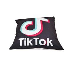 Perna imprimeu TikTok, burdiuf si fata de perna detasdabile 45 x 45 cm, Magrot 20163