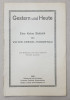 GESTERN UND HEUTE - EINE KLEINE STATISTIK von VIKTOR ORENDI - HOMMENAU , 1928