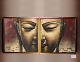 Pictura In Cutit, Tablou Pictura Cutit, Set 2 Tablouri Dimensiune Mare Buddha