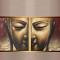 Pictura In Cutit, Tablou Pictura Cutit, Set 2 Tablouri Dimensiune Mare Buddha