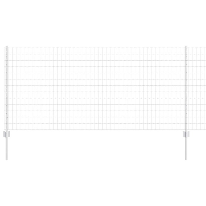 vidaXL &Icirc;ngrădire cu st&acirc;lpi Argintiu 1 x 25 m Oțel 3336190