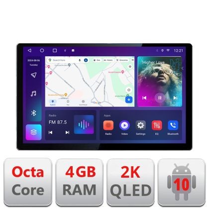 Navigatie dedicata Smart For Two 2015- N-Smart15 Edonav ecran 13&quot; 2K 8 si 128 Android Waze USB Navigatie 4G 360 Toslink Youtube Ra CarStore Technology