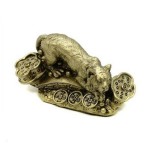Statueta Feng Shui Tigru cu Ru Yi - 9cm,model FS207 (B)