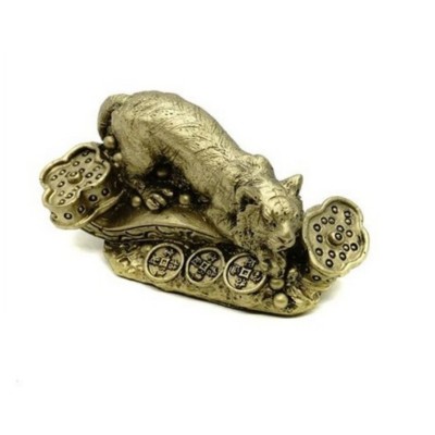 Statueta Feng Shui Tigru cu Ru Yi - 9cm,model FS207 (B) foto