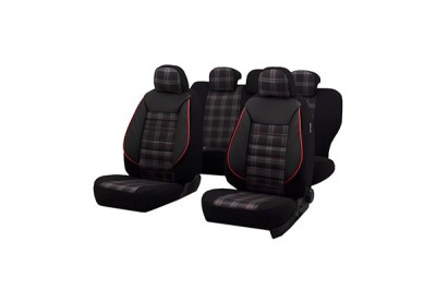 Set Huse Scaun Sport Negru-Rosu 99607 S-801 foto