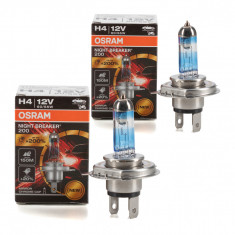 Set 2 Buc Bec Osram H4 12V 60/55W Night Breaker 200 P43t +200% 64193NB200