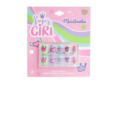 Set 10 unghii false Unicorn Nails, cu adeziv Press-On, pentru fetite, Martinelia 62500 foto