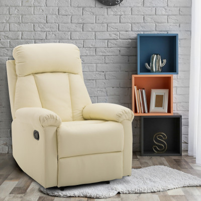 HOMCOM fotoliu recliner cu spatar rabatabil, piele ecologica, 80&amp;times;97&amp;times;107cm foto