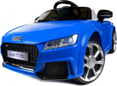 Masinuta electrica Audi TT RS pentru copii, cu volan, telecomanda si licenta, capacitate 30kg, culoare albastru foto