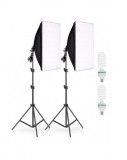 Cumpara ieftin Kit foto studio,2 lumini softbox,trepiezi 200 cm inclusi, Dactylion