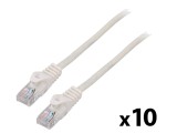 Patch cord U/UTP 5e 2m 26AWG alb CCA PVC 10buc