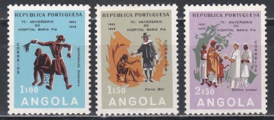 Angola 1958 - A 75-a aniversare a Spitalului Maria Pia din Luanda, MNH foto