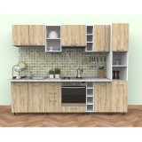 Bucatarie Bela Alb Canion Oak 280 cm