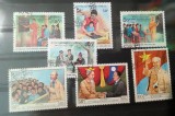 Lot Laos 1990 - Serii Complete Alfabetizarea &amp; Centenarul Ho Chi Minh, Ștampilat Vientiane, 7v -A333, Stampilat