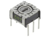 &Icirc;ntrerupător Codificare HEX/BCD 16 Poz THT 80m&Omega;