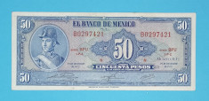 Mexic 50 Pesos 1972 &amp;quot;Ignacio de Allende&amp;quot; XF+ seria B0297421 foto