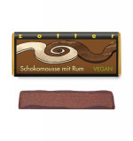Bio &amp; Fair ciocolata neagra 70% cacao umpluta cu mousse de ciocolata si rom, Schokomouse mit Rum, 70g Zotter