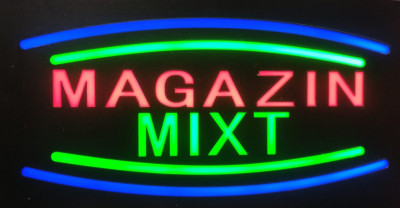 Reclama LED - MAGAZIN MIXT - de exterior / interior, 44 x 24 cm foto