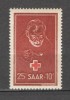 Saarland.1950 Crucea Rosie SS.510, Nestampilat