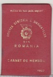 Bnk div UGSR din Romania 1967 - carnet de membru