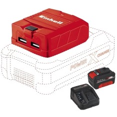 Einhell TE-CP 18 Li USB PXC + Starter Kit - Adaptor USB + Set 1 acumulator si incarcator Li-Ion 18 V 4 Ah foto