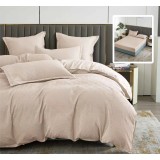 Lenjerie pat dublu,bumbac finet,6 piese,cearceaf cu elastic 160 180x200cm, cearceaf pilota 200x230cm, 2 fete de perna 50x70, 2 fete de perna 70x70,bej