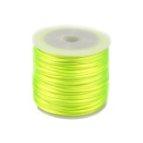Snur satinat pentru tehnica kumihimo, 27 m, diametru 1 mm, Galben neon