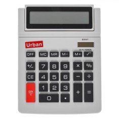 Calculator Urban, 8 cifre, Panou Solar, Afișaj LCD, Gri