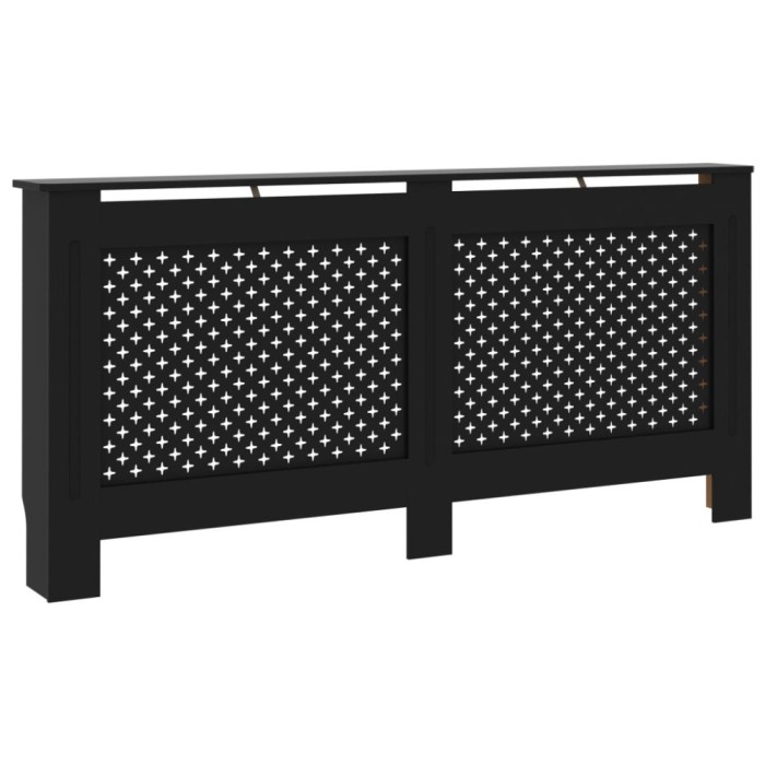Masca de calorifer, negru, 172 x 19 x 81,5 cm, MDF