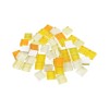 Set 35 pietre decorative de mozaic din sticla Crisalida, 10 x 10 mm, Galben