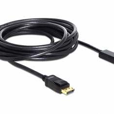Cablu Displayport la HDMI T-T ecranat Pasiv 5m Negru, Delock 82441