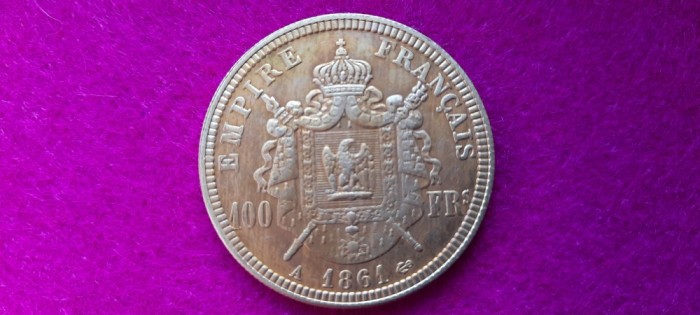 FRANTA 100 FRANCS 1861 NAPOLEON III , REPLICA