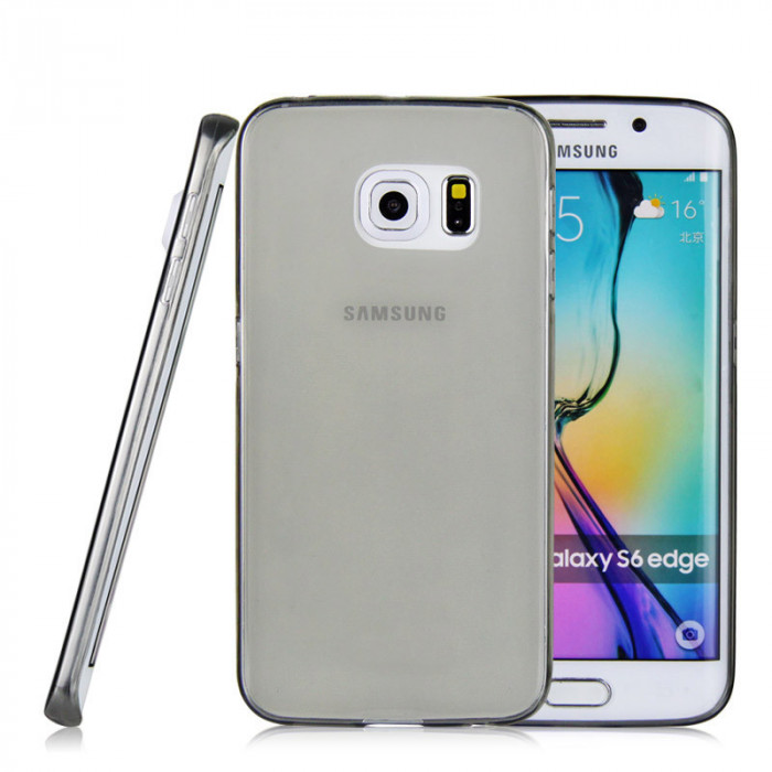 Husa Silicon Ultra Thin Samsung S6 Edge g925 Clear Grey