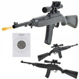 Pușcă replică cu arc pentru bile 6mm BB, set complet 5 buc., 61 cm, camuflaj