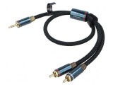 Cablu audio Jack 3,5mm - RCA x2 1,5m, negru