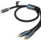 Cablu audio Jack 3,5mm - RCA x2 1,5m, negru