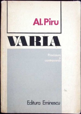 VARIA PRECIZIUNI SI CONTROVERSE-ALEXANDRU PIRU-258953 foto