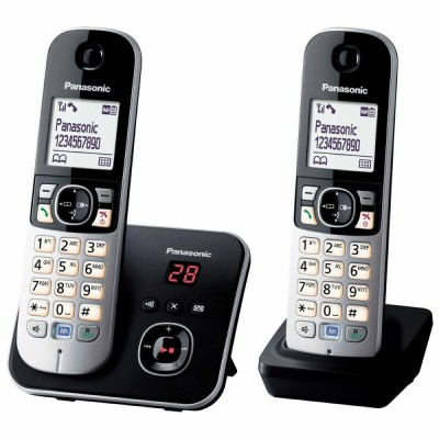 Telefon fără Fir Panasonic KX-TG6822FRB Negru Gri foto