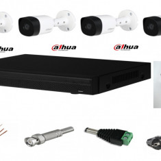 Sistem supraveghere video exterior 4 camere Dahua 2MP IR 20m, DVR Dahua, accesorii incluse SafetyGuard Surveillance