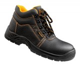 Bocanci Protectie Barbati Tolsen S1P, Marimea 43, Negri, Piele Ecologica, Bombeu Metalic, Talpa Antiderapanta, Constructii
