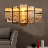 Cumpara ieftin Set tablouri canvas (5 bucati) 5PMDF-35 Multicolor 110x60 cm