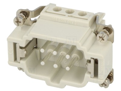 Conector HDC tată 6+PE 16A foto