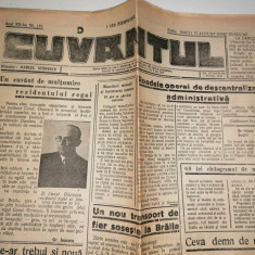 ZIAR CUVANTUL- BRAILA 13 AUGUST 1939 -DIRECTOR MARCEL STANESCU