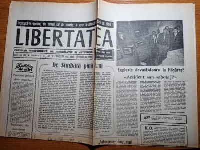 Libertatea 10-11 septembrie 1990-explozie devastatoare la fagaras foto