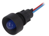 Lampă de control LED albastru 12-24V &Oslash;13mm