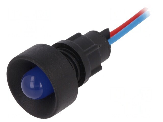 Lampă de control LED albastru 12-24V &Oslash;13mm