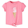 Tricou pentru copii, roz fosforescent, 104 GartenMobel Dekor, vidaXL