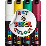 Set 4 Markere POSCA PC-8K , Varf Tasit 8 mm